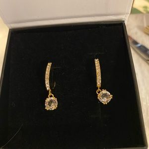 Gold tone dangle earrings